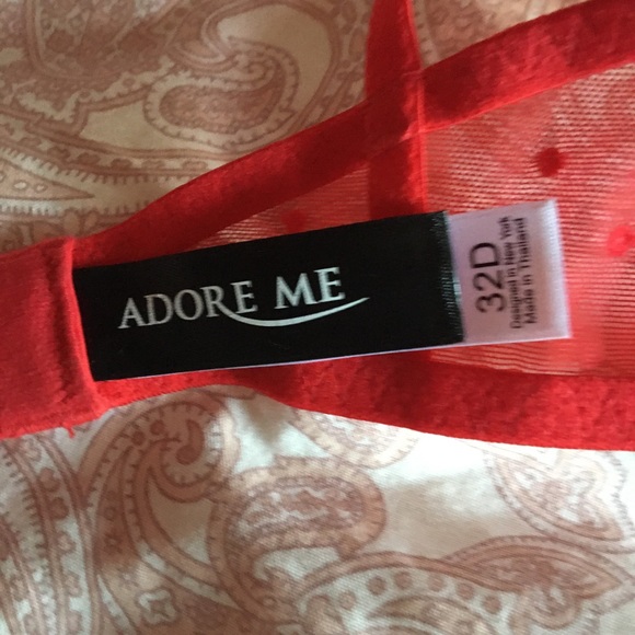Adore Me Red Lace Brallete - Picture 2 of 3